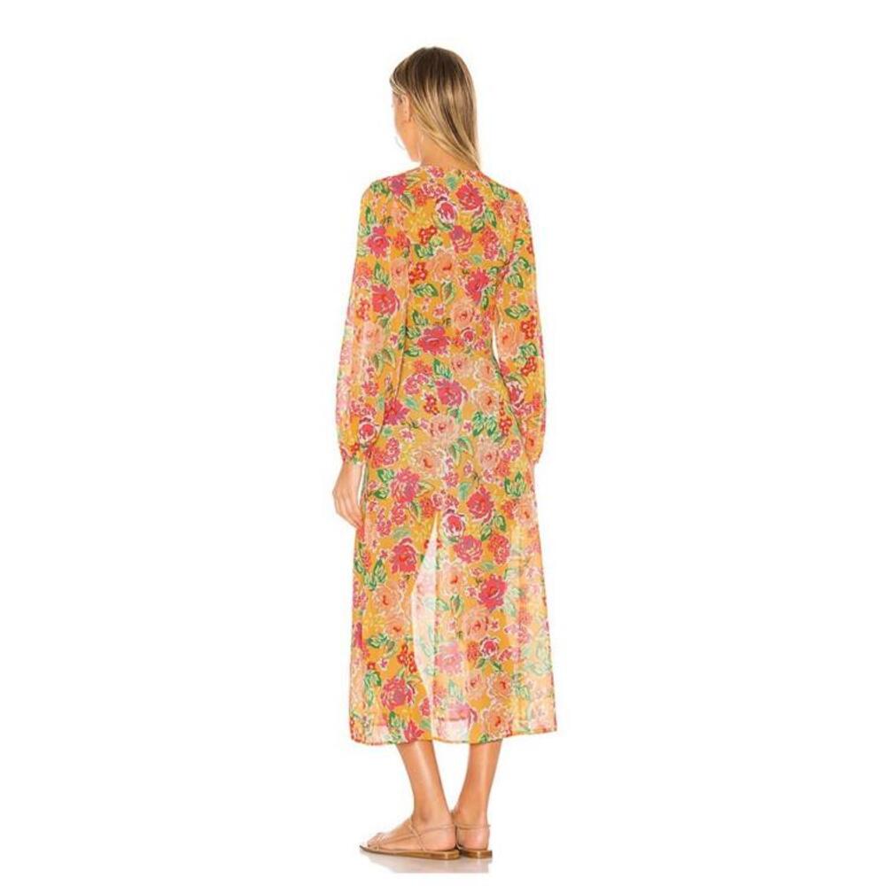 Lovers + Friends Floral Chiffon Temptation Robe Coverup Small New Revolve - Picture 2 of 10